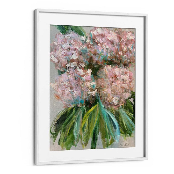 Exquisite PINK HYDRANGEAS WITH LEAVES, FLORAL FLOWER PAINTINGS, perfect for enhancing your home décor.