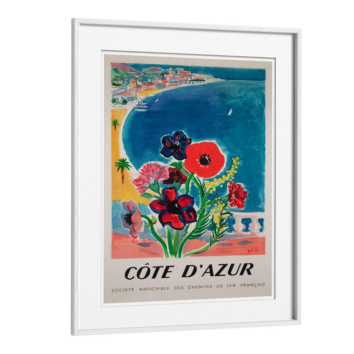 Vibrant COTE D'AZUR, VINTAGE TRAVEL POSTERS showcasing the beauty of the French Riviera in stunning artwork.