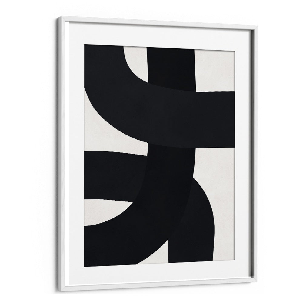 Elegant undulating curves in black and white showcase the beauty of UNDULATING, ABSTRACT PAINTINGS for modern decor.