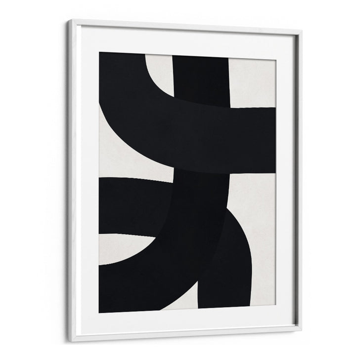 Elegant undulating curves in black and white showcase the beauty of UNDULATING, ABSTRACT PAINTINGS for modern decor.