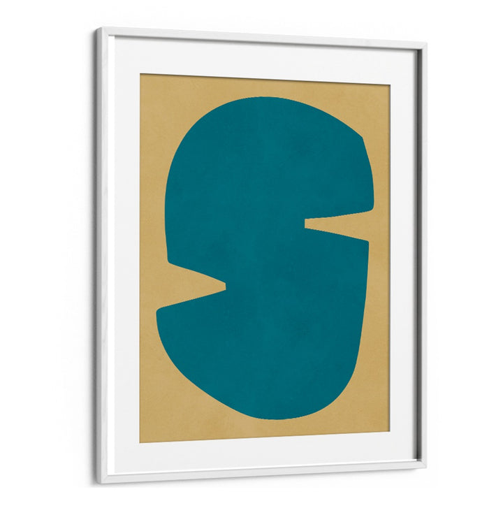 Modern ORGANIC ART XVI, GEOMETRIC ART PRINTS feature a striking teal design, perfect for contemporary home décor.