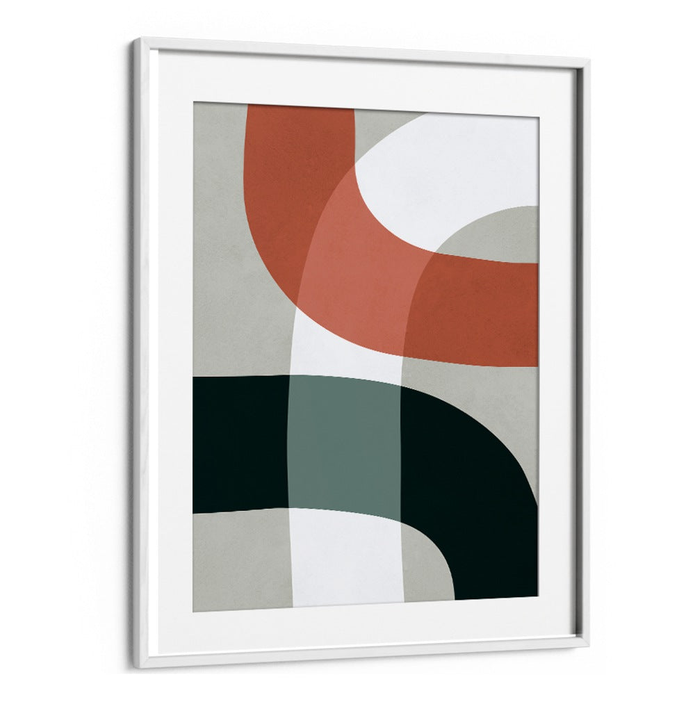 Geometric art print "UNDULATING CURVES XI" features flowing shapes and vibrant colors, perfect for modern decor.