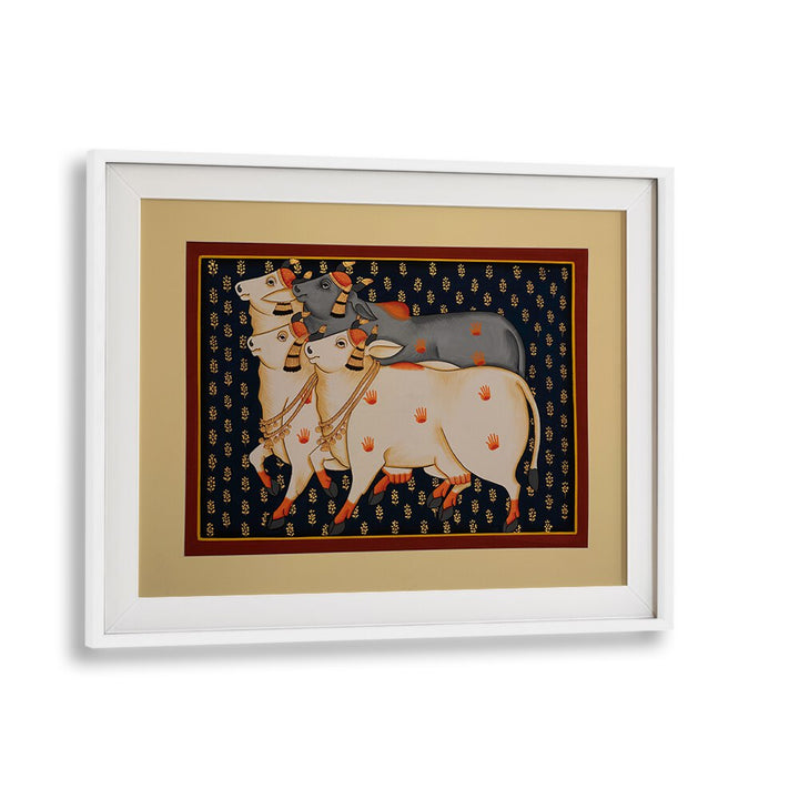 Vibrant TRADITIONAL COW, INDIAN ART PAINTINGS showcasing India's rich heritage and intricate details for your home.