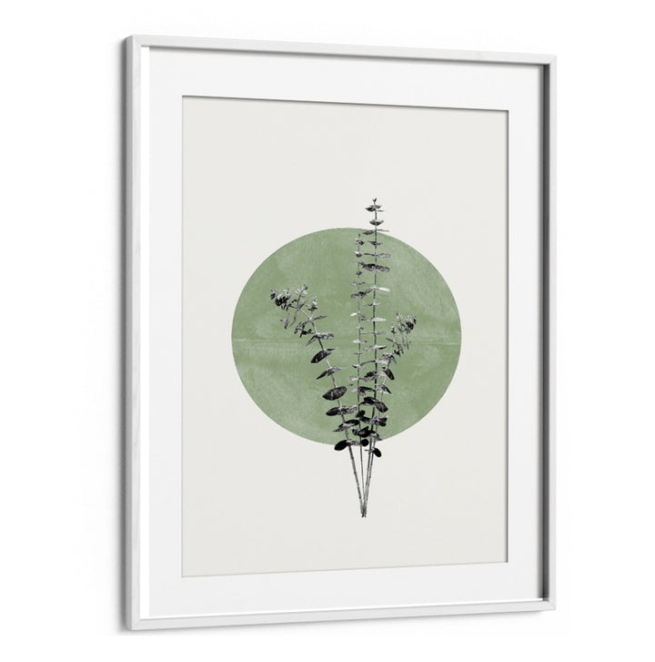 EUCALYPTUS AND GREEN MOON, FLORAL FLOWER PAINTINGS showcase serene greenery and modern design for stylish decor.