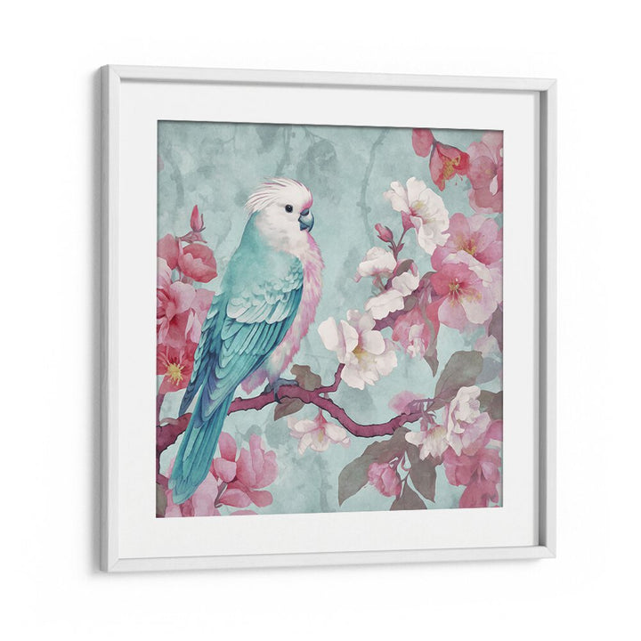 Brighten your space with SAKURA SPRING BIRD, ANIMAL PAINTINGS by Andrea Haase, featuring vibrant blossoms and a charming bird.