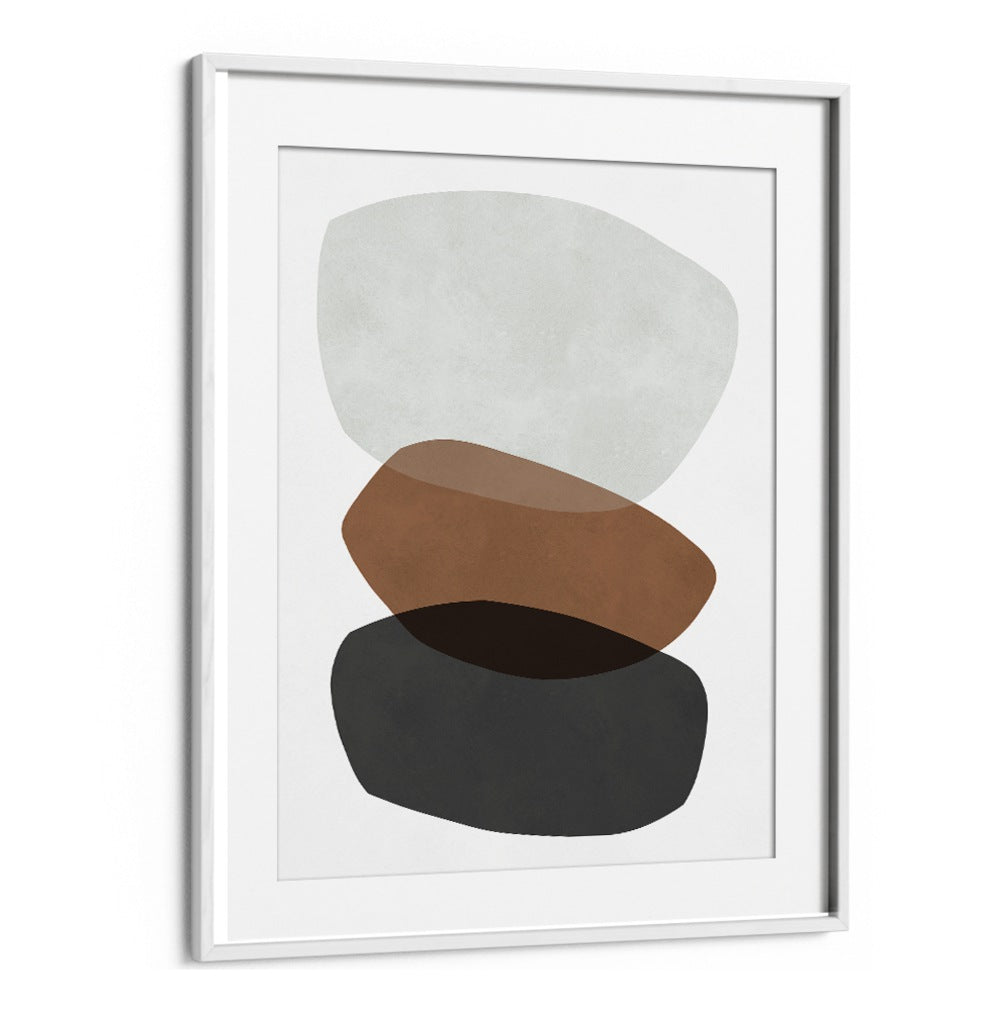 Stylish abstract painting, ROCK OVERLAY VII, enhances spaces with its unique design and earthy tones. Perfect for decor.