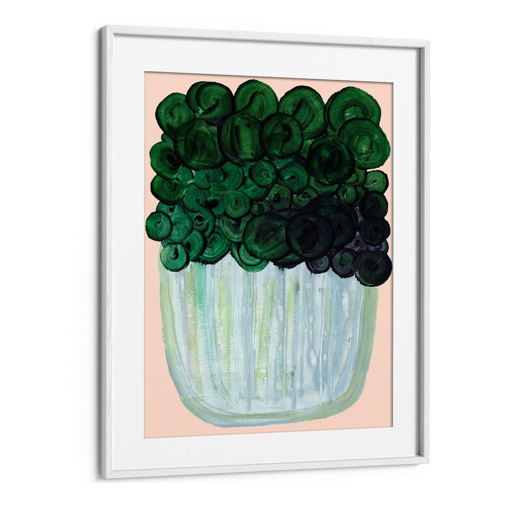 Brighten your space with POTTED PLANT NO II, FLORAL FLOWER PAINTINGS showcasing vibrant abstract floral brushstrokes.