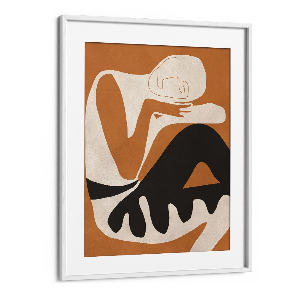 Abstract Art Figure in earthy tones, a stunning addition to your boho art paintings collection for eclectic decor.