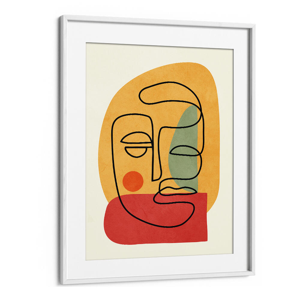 ABSTRACT FACES VIII , BOHO ART PAINTINGS