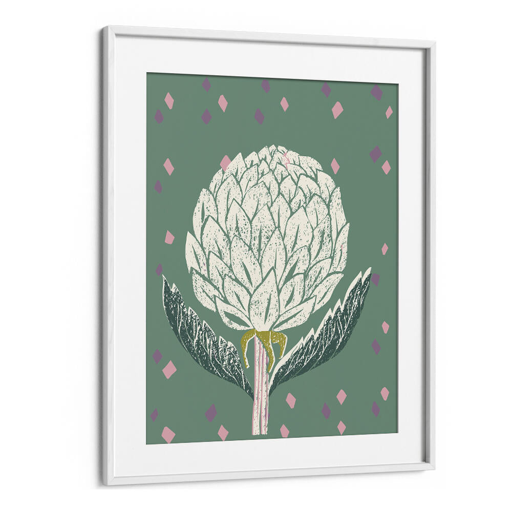 Artichoke Sage Green, Floral Flower Paintings showcasing abstract floral designs, perfect for transforming your space.