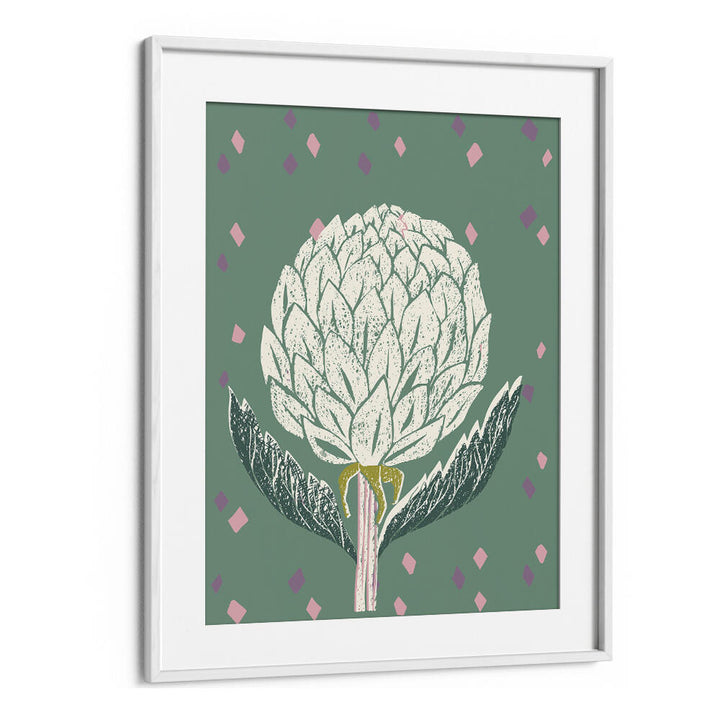 Artichoke Sage Green, Floral Flower Paintings showcasing abstract floral designs, perfect for transforming your space.