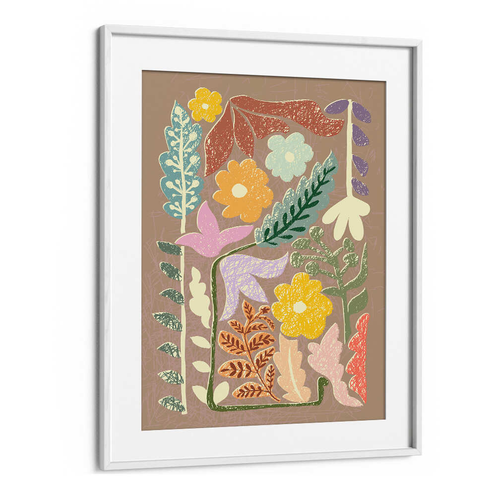 Vibrant Earthy Tones, Floral Flower Paintings, ideal for transforming any living space into a colorful oasis.