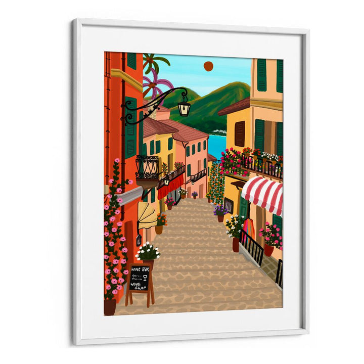 CHARMING MEDITERRANEAN VILLAGE , TRAVEL POSTERS