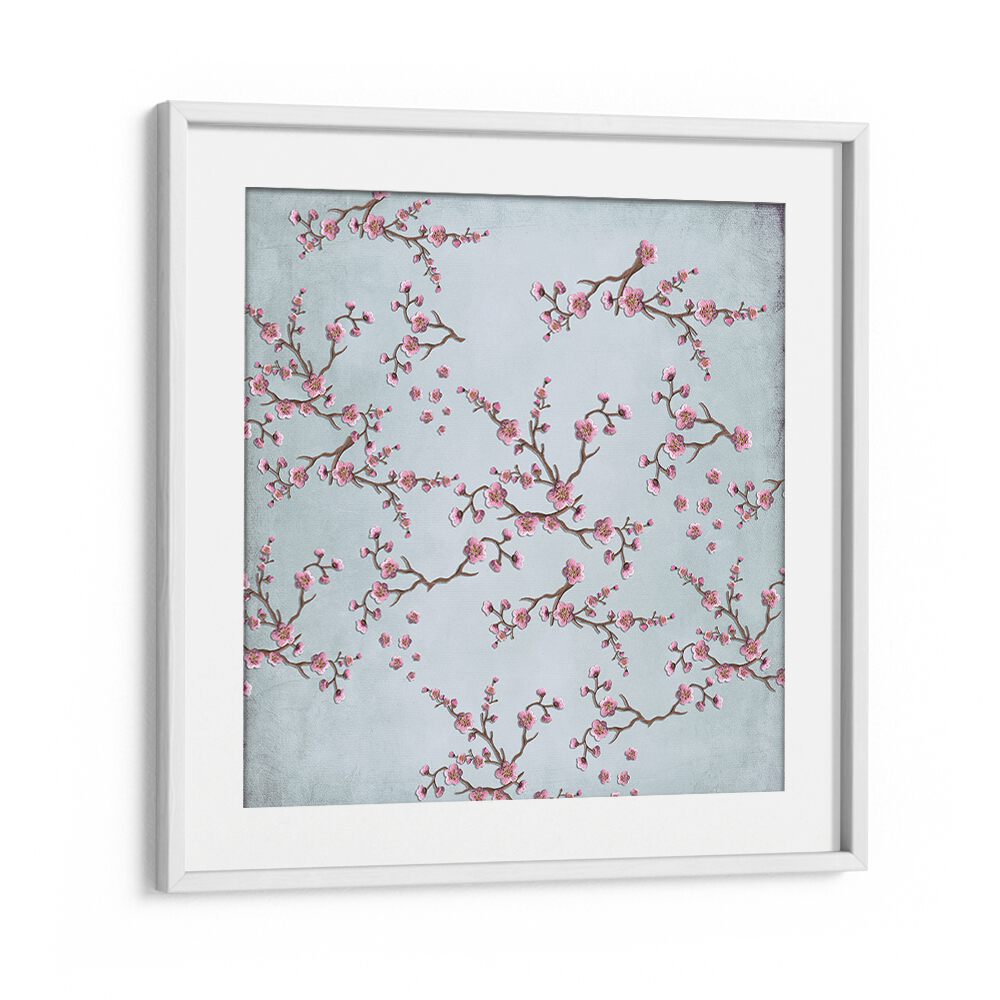 Delicate CHERRY BLOSSOM PINK FLOWERS, FLORAL FLOWER PAINTINGS enhancing any space with stunning abstract designs.