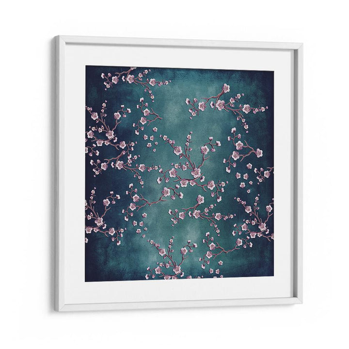 Charming CHERRY BLOSSOM DREAM, FLORAL FLOWER PAINTINGS in a stylish frame, perfect for enhancing any space.