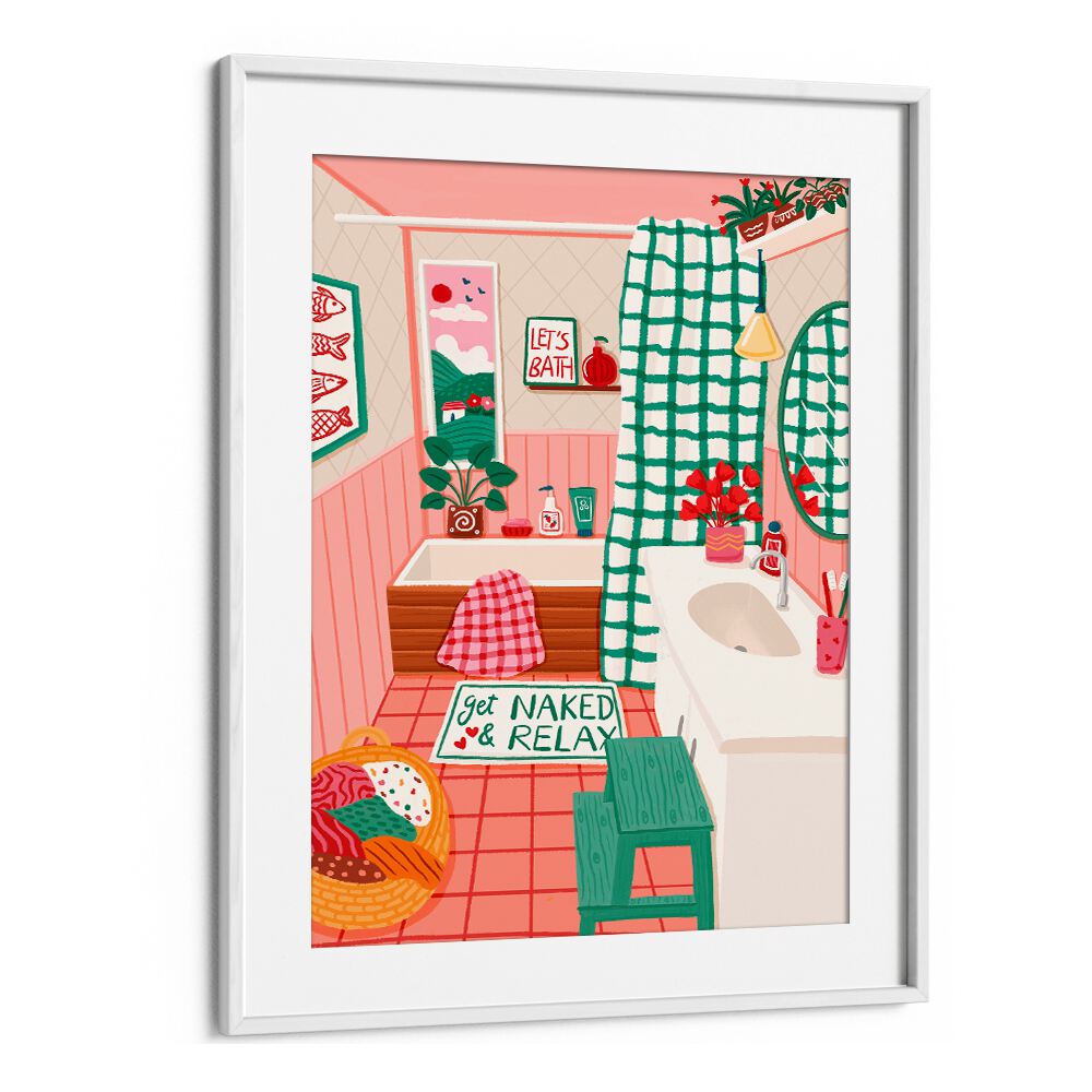COZY BATHROOM OASIS , FASHION POSTERS