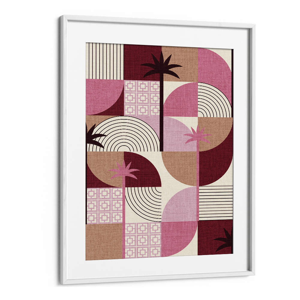 DESERT SHAPES AND PALMS MAUVE , FASHION POSTERS
