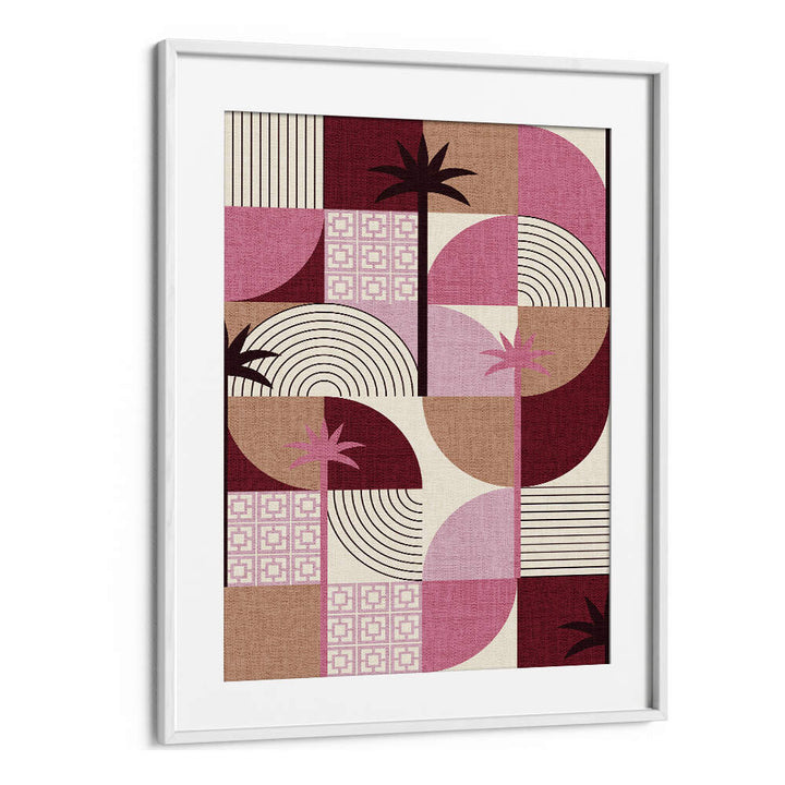 DESERT SHAPES AND PALMS MAUVE , FASHION POSTERS