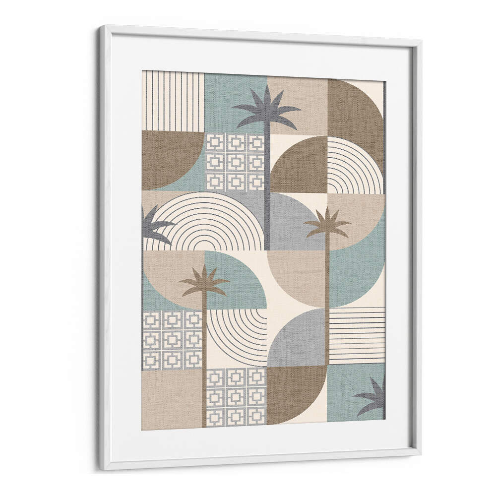 DESERT SHAPES AND PALMS SAND , BOHO ART PAINTINGS