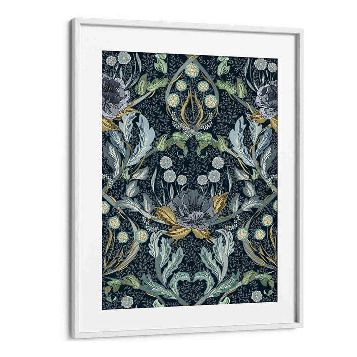 Transform your space with FLORAL BLUE PATTERN, PATTERN ART PRINTS that add elegance and bohemian charm to any room.