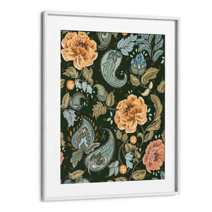 Enhance your decor with GOLDEN FOREST PATTERN II, a stunning art print featuring nature-inspired elegance.