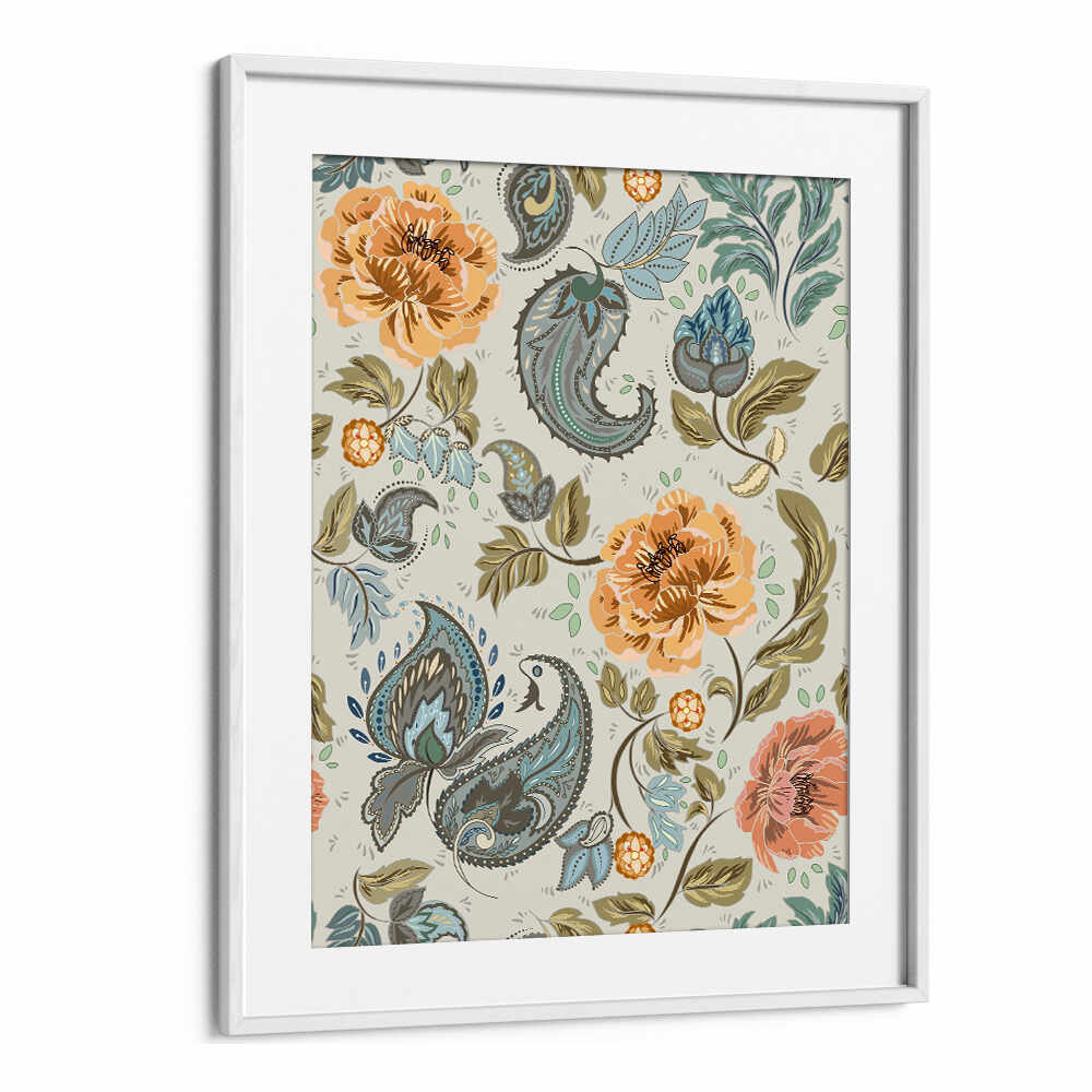 Elegant PAISLEY PATTERN II art print showcasing intricate motifs, perfect for enhancing any room's decor. Ideal for PATTERN ART PRINTS.