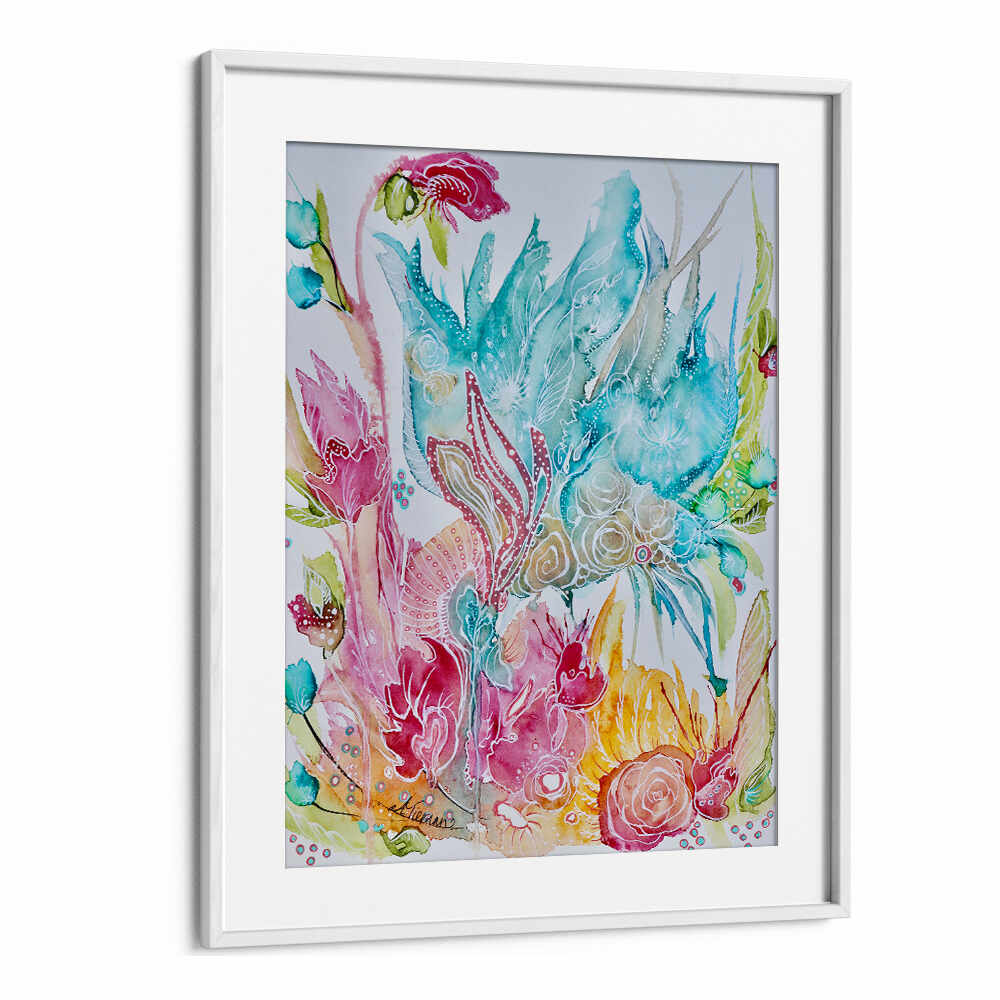 Bright and vibrant FOREVERMORE III, FLORAL FLOWER PAINTINGS enhance any space with stunning floral artistry.