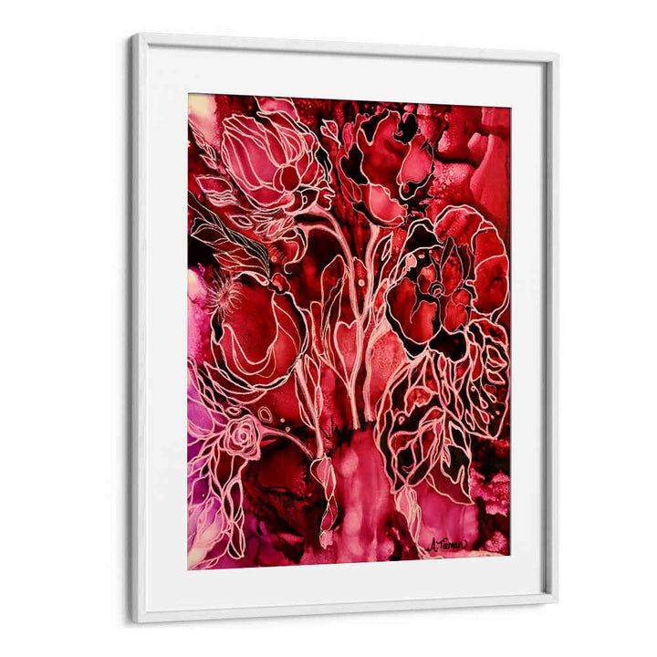 Vibrant HEAVENLY GARDEN, FLORAL FLOWER PAINTINGS showcasing rich colors and intricate floral designs for serene decor.