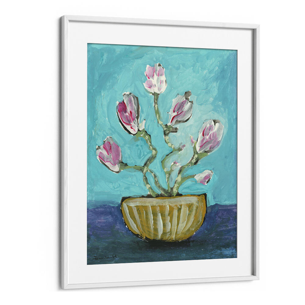MAGNOLIA VASE , FLORAL FLOWER PAINTINGS