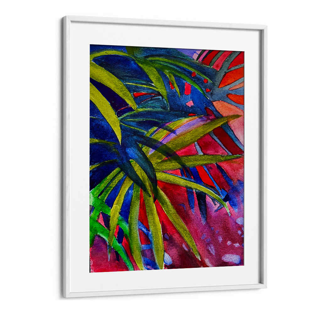 PALM SUNSET , FLORAL FLOWER PAINTINGS