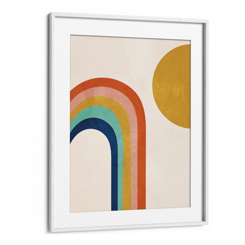 RETRO RAINBOW SUN , BOHO ART PAINTINGS