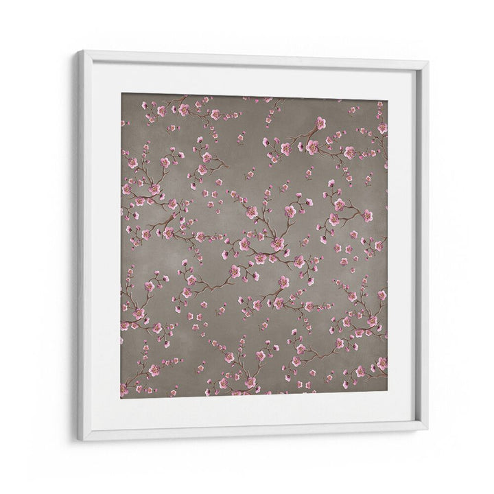 Delicate SAKURA BEIGE, FLORAL FLOWER PAINTINGS bring nature's beauty to your space with enchanting floral designs.