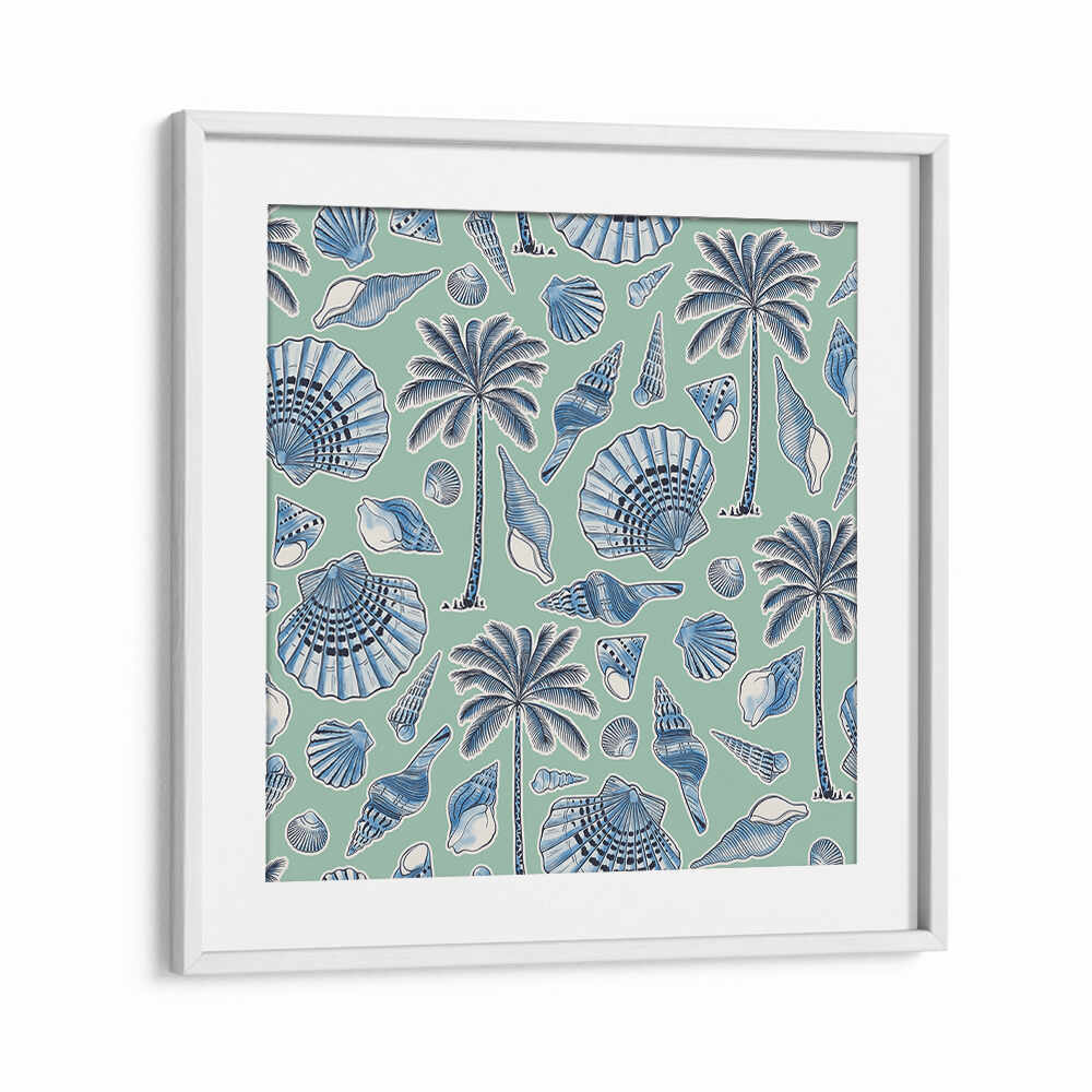 SEA SHELLS AND PALMTREES MINT , BEACH PAINTINGS