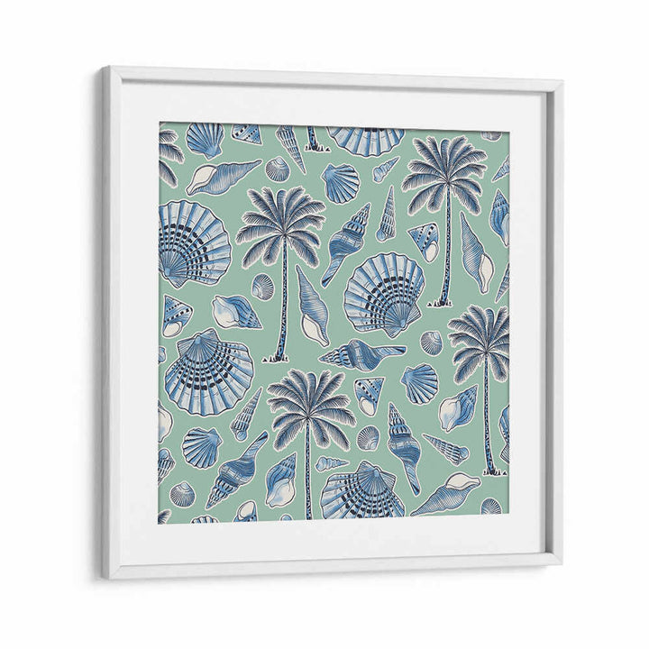 SEA SHELLS AND PALMTREES MINT , BEACH PAINTINGS