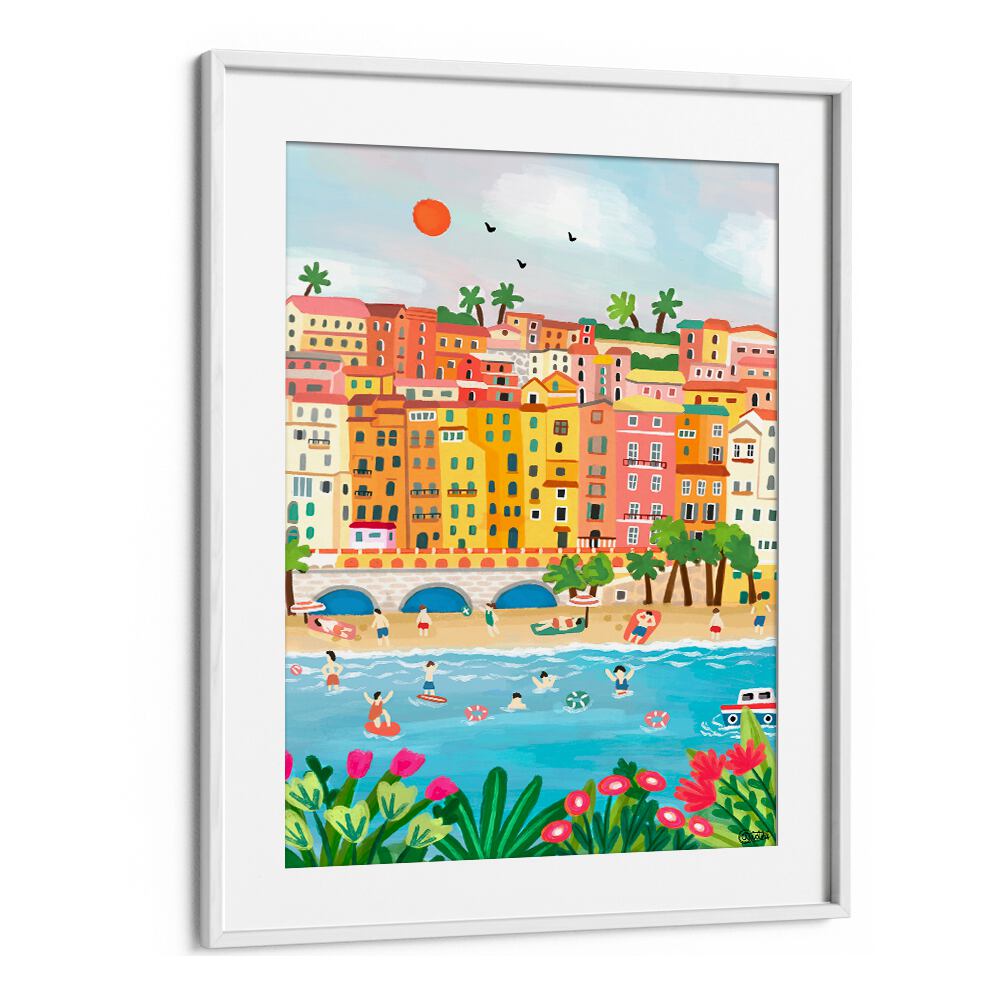 SUMMER IN MENTON , TRAVEL POSTERS