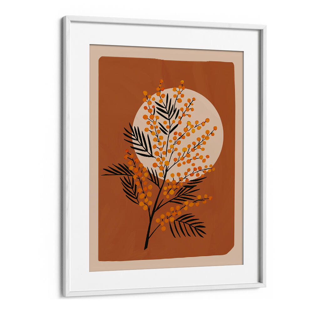 THE MIMOSA I , FLORAL FLOWER PAINTINGS