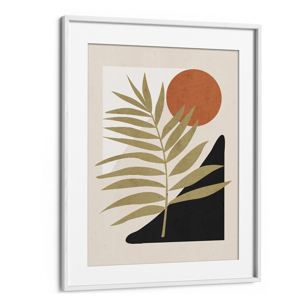 Tropical Leaf Abstract Art, Boho Art Paintings featuring earthy tones and vibrant hues for stylish home decor.