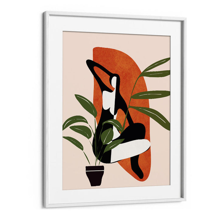 VERDANT SILHOUETTE , BOHO ART PAINTINGS