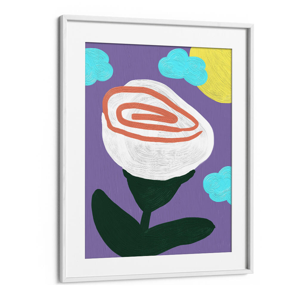 WHITE ROSE , FLORAL FLOWER PAINTINGS