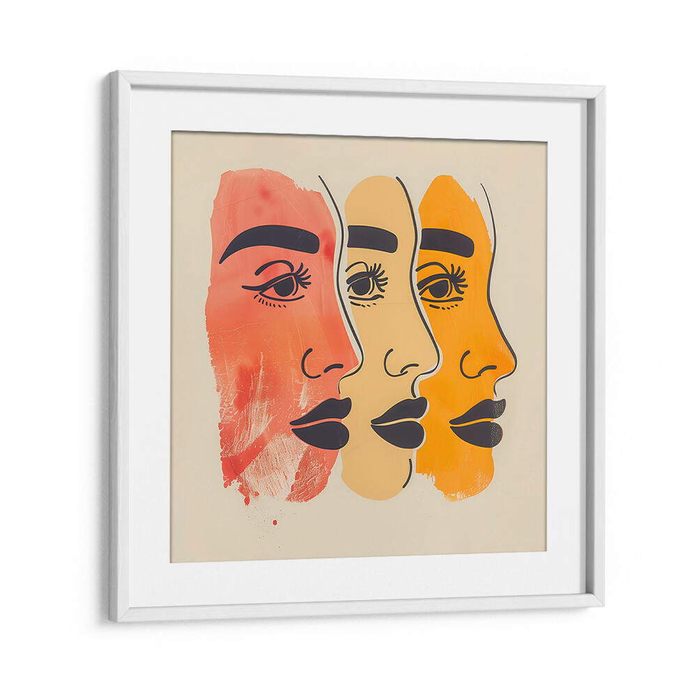 THREE FACES , BOHO ART PAINTINGS