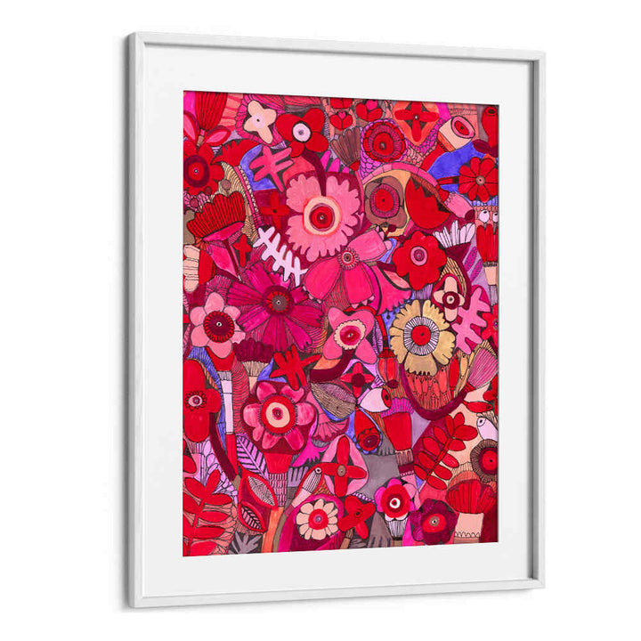 HOT PINK DELIGHT , FLORAL FLOWER PAINTINGS