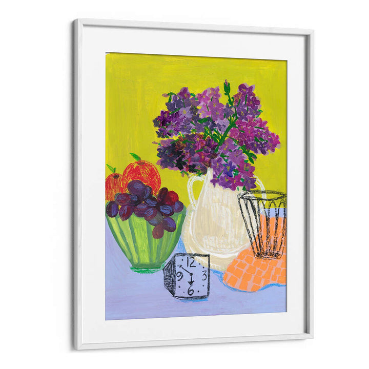IT WAS TIME FOR LILACS , FLORAL FLOWER PAINTINGS