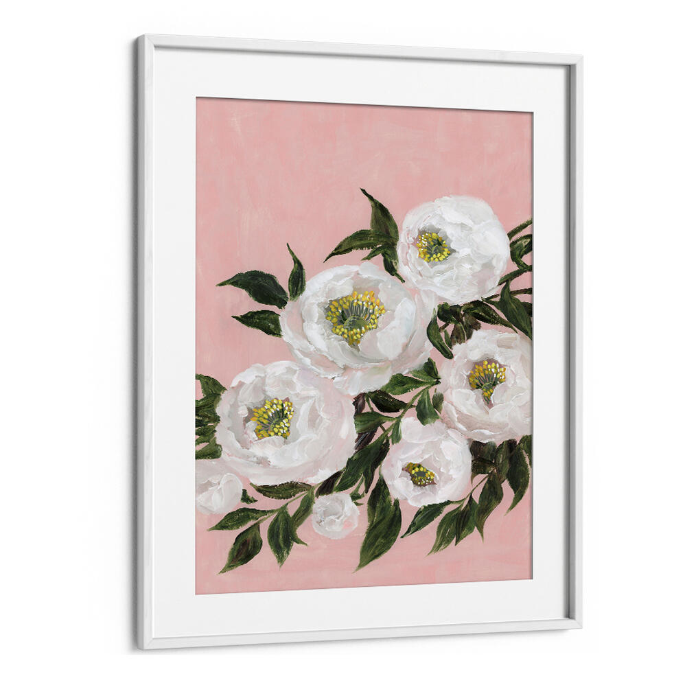 EVADNE PEONIES IN PINK , FLORAL FLOWER PAINTINGS