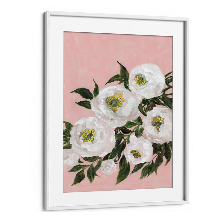 EVADNE PEONIES IN PINK , FLORAL FLOWER PAINTINGS