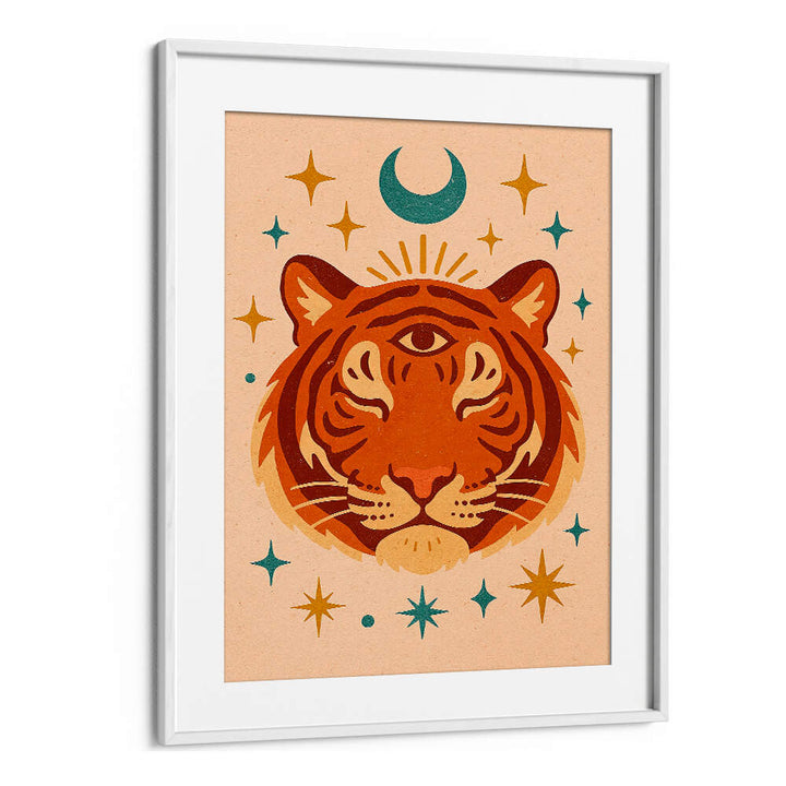 THE THIRD EYE - TIGER , BOHO ART PAINTINGS