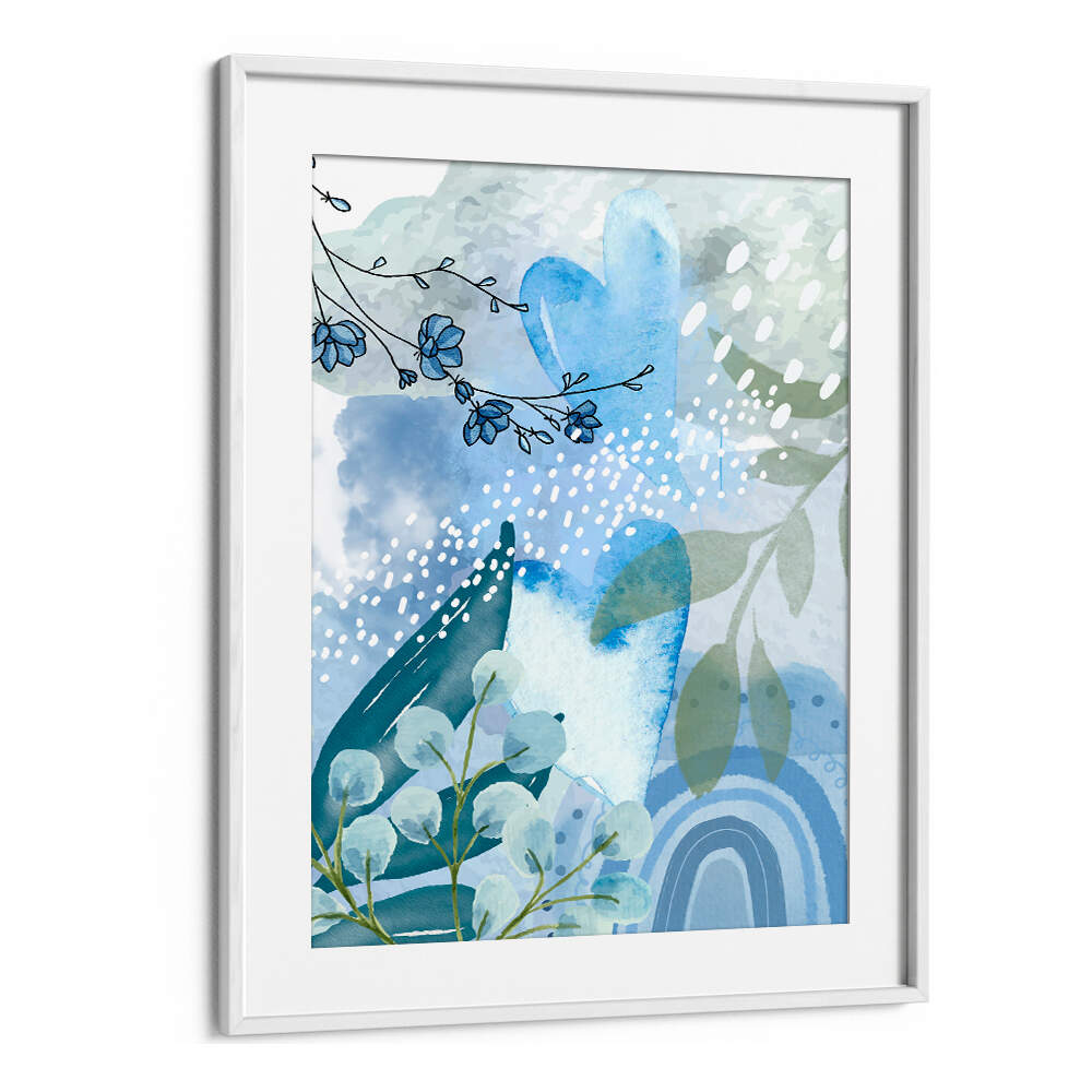 ICEBERG BLUE II , FLORAL FLOWER PAINTINGS