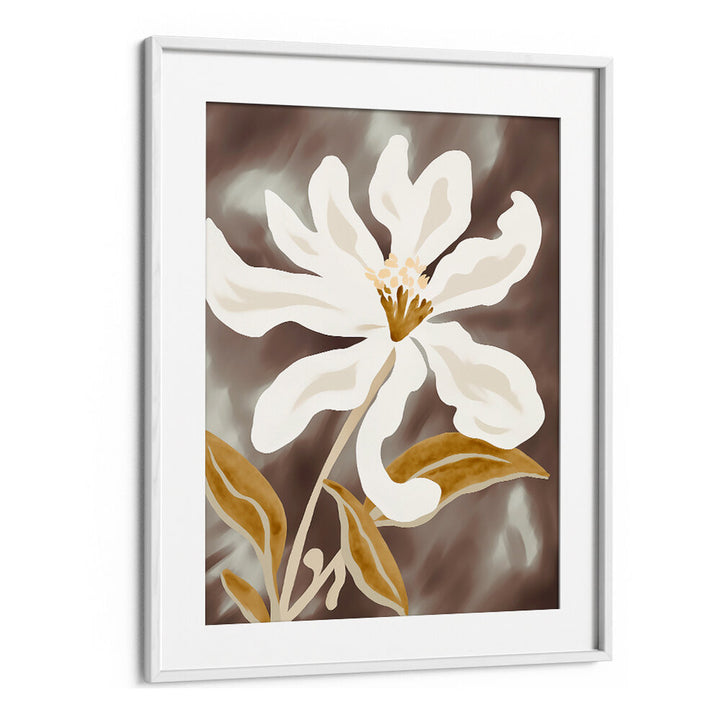 WHITE FLOWER PETALS , FLORAL FLOWER PAINTINGS
