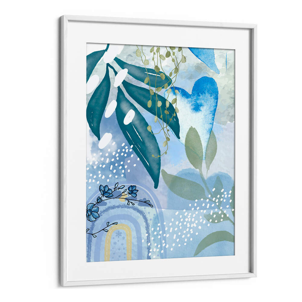 ICEBERG BLUE I , FLORAL FLOWER PAINTINGS