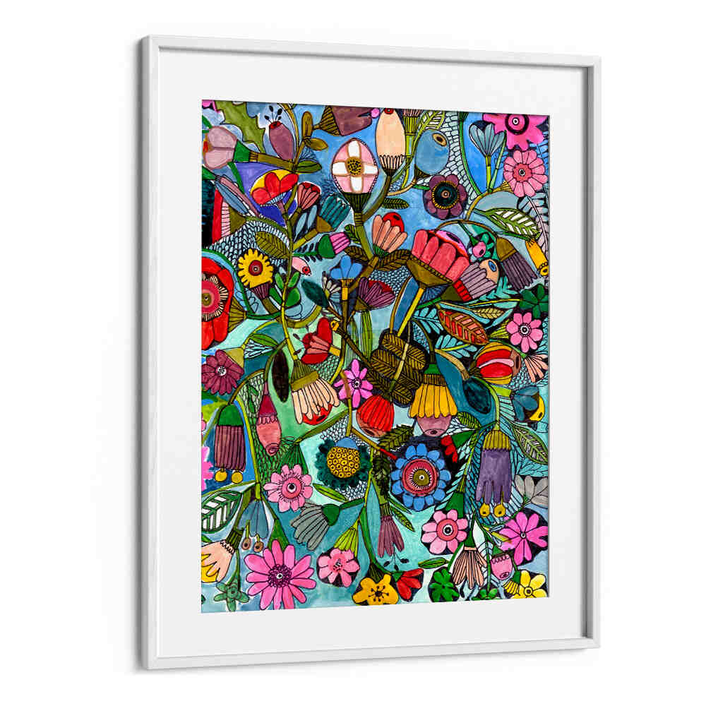 BLUEFLORAL , FLORAL FLOWER PAINTINGS