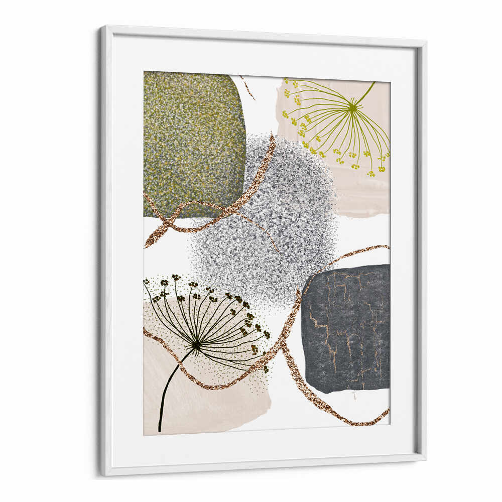 GREEN GREY I , BOHO ART PAINTINGS